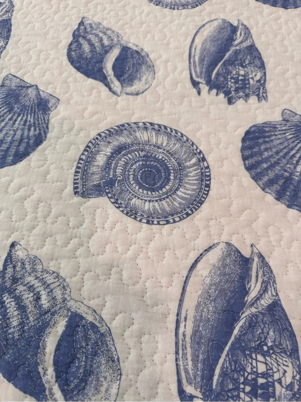 Blue Coral-Print Cotton quilt Set - king